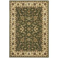 Charook 2376 Green Traditional Pattern Ivory Border Rug - Rugs Of Beauty - 1