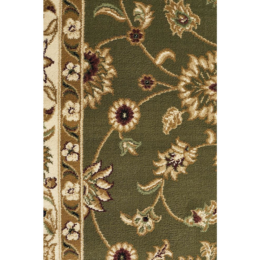 Charook 2376 Green Traditional Pattern Ivory Border Rug - Rugs Of Beauty - 6