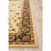 Charook 2376 Ivory Traditional Pattern Black Border Rug - Rugs Of Beauty - 5