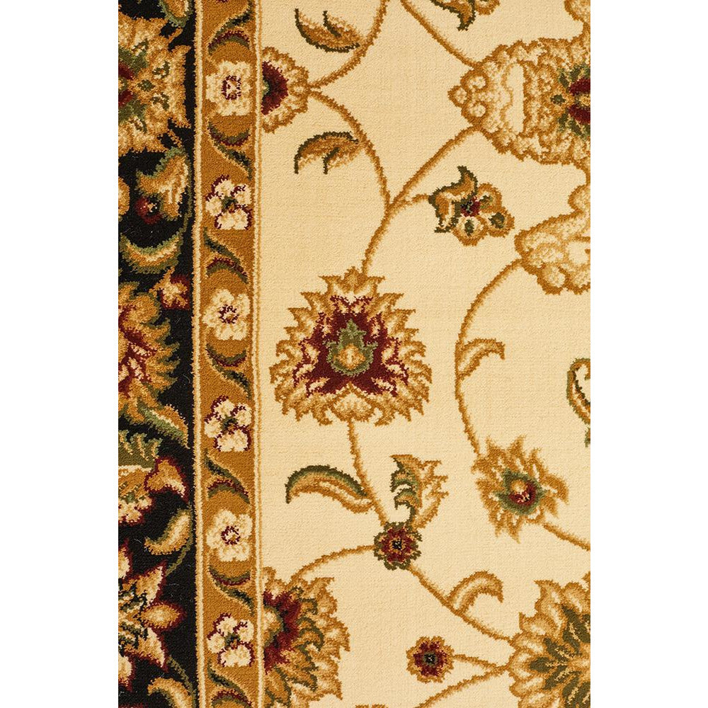 Charook 2376 Ivory Traditional Pattern Black Border Runner Rug - Rugs Of Beauty - 3