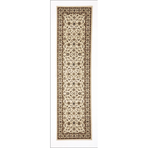 Charook 2376 Ivory Traditional Pattern Ivory Border Runner Rug - Rugs Of Beauty - 1