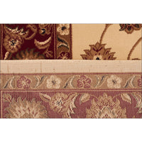 Charook 2376 Ivory Traditional Pattern Red Border Runner Rug - Rugs Of Beauty - 4