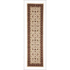 Charook 2376 Ivory Traditional Pattern Red Border Runner Rug - Rugs Of Beauty - 1