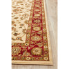 Charook 2376 Ivory Traditional Pattern Red Border Rug - Rugs Of Beauty - 5