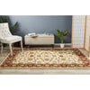 Charook 2376 Ivory Traditional Pattern Red Border Rug - Rugs Of Beauty - 2
