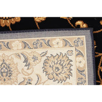 Charook 2376 Navy Blue Traditional Pattern Ivory Border Runner Rug - Rugs Of Beauty - 6