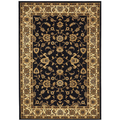 Charook 2376 Navy Blue Traditional Pattern Ivory Border Rug - Rugs Of Beauty - 1