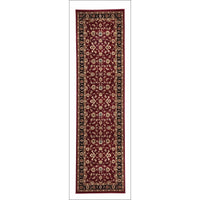 Charook 2376 Red Traditional Pattern Black Border Runner Rug - Rugs Of Beauty - 1