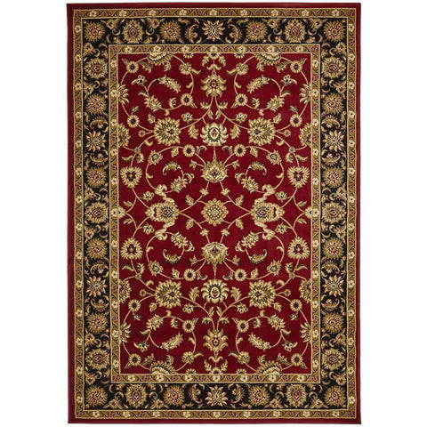 Charook 2376 Red Traditional Pattern Black Border Rug - Rugs Of Beauty - 1