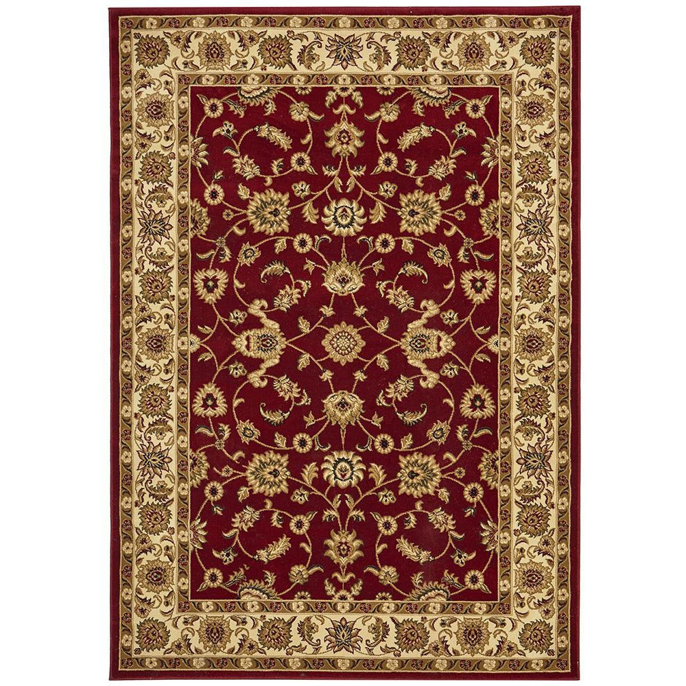 Charook 2376 Red Traditional Pattern Ivory Border Rug - Rugs Of Beauty - 1