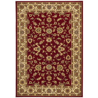 Charook 2376 Red Traditional Pattern Ivory Border Rug - Rugs Of Beauty - 1