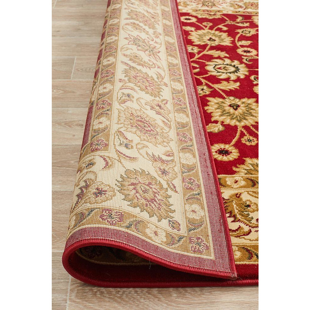 Charook 2376 Red Traditional Pattern Ivory Border Rug - Rugs Of Beauty - 7