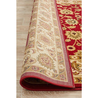 Charook 2376 Red Traditional Pattern Ivory Border Rug - Rugs Of Beauty - 7