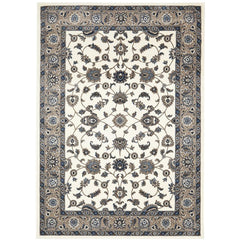 Charook 2376 White Traditional Pattern Beige Border Rug - Rugs Of Beauty - 1