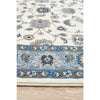 Charook 2376 White Traditional Pattern Blue Border Runner Rug - Rugs Of Beauty - 3