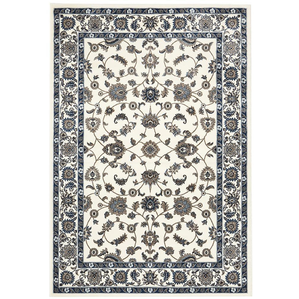 Charook 2376 White Traditional Pattern White Border Rug - Rugs Of Beauty - 1