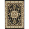 Charook 2375 Black Traditional Pattern Ivory Border Rug - Rugs Of Beauty - 1