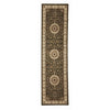 Charook 2375 Green Traditional Pattern Ivory Border Runner Rug - Rugs Of Beauty - 1