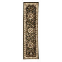 Charook 2375 Green Traditional Pattern Ivory Border Runner Rug - Rugs Of Beauty - 1
