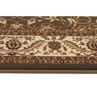 Charook 2375 Green Traditional Pattern Ivory Border Runner Rug - Rugs Of Beauty - 3