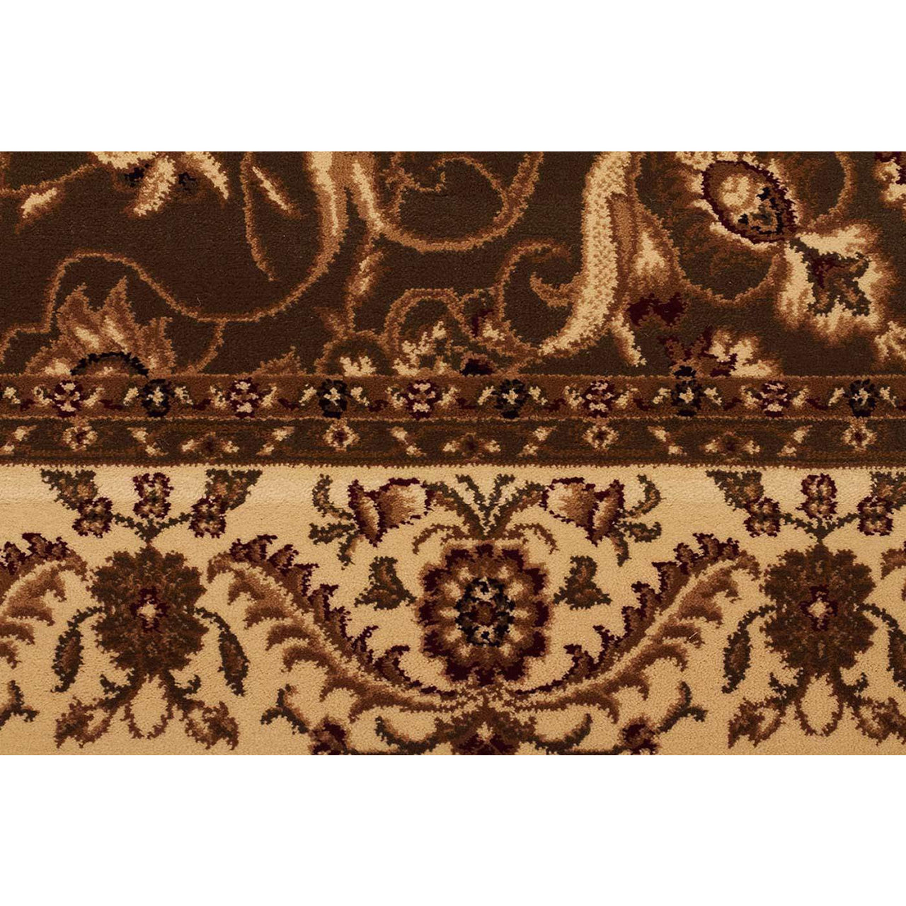 Charook 2375 Green Traditional Pattern Ivory Border Runner Rug - Rugs Of Beauty - 4