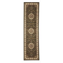 Charook 2375 Green Traditional Pattern Ivory Border Runner Rug - Rugs Of Beauty - 1