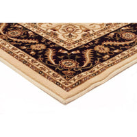 Charook 2375 Ivory Traditional Pattern Black Border Runner Rug - Rugs Of Beauty - 2