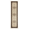 Charook 2375 Ivory Traditional Pattern Black Border Runner Rug - Rugs Of Beauty - 1
