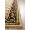 Charook 2375 Ivory Traditional Pattern Black Border Rug - Rugs Of Beauty - 4