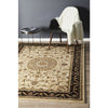 Charook 2375 Ivory Traditional Pattern Black Border Rug - Rugs Of Beauty - 2