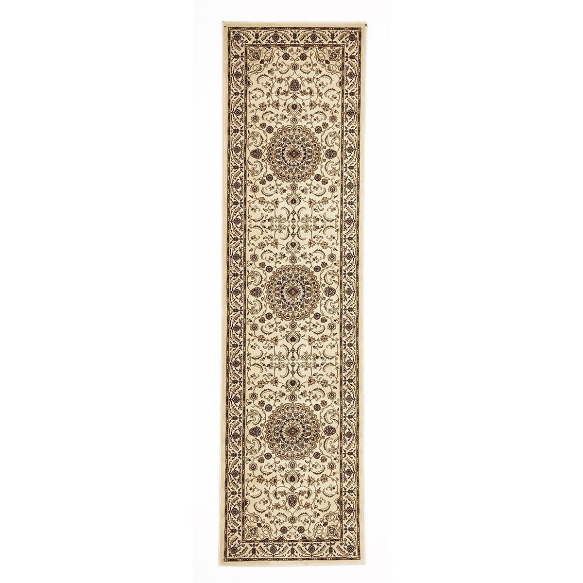 Charook 2375 Ivory Traditional Pattern Ivory Border Runner Rug - Rugs Of Beauty - 1