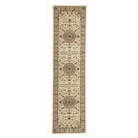 Charook 2375 Ivory Traditional Pattern Ivory Border Runner Rug - Rugs Of Beauty - 1