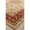 Charook 2375 Ivory Traditional Pattern Burgundy Border Rug - Rugs Of Beauty - 6