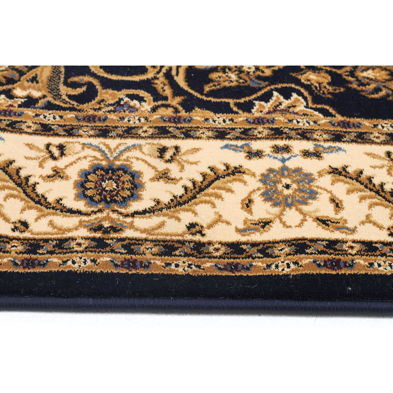 Charook 2375 Blue Traditional Pattern Ivory Border Rug - Rugs Of Beauty - 3