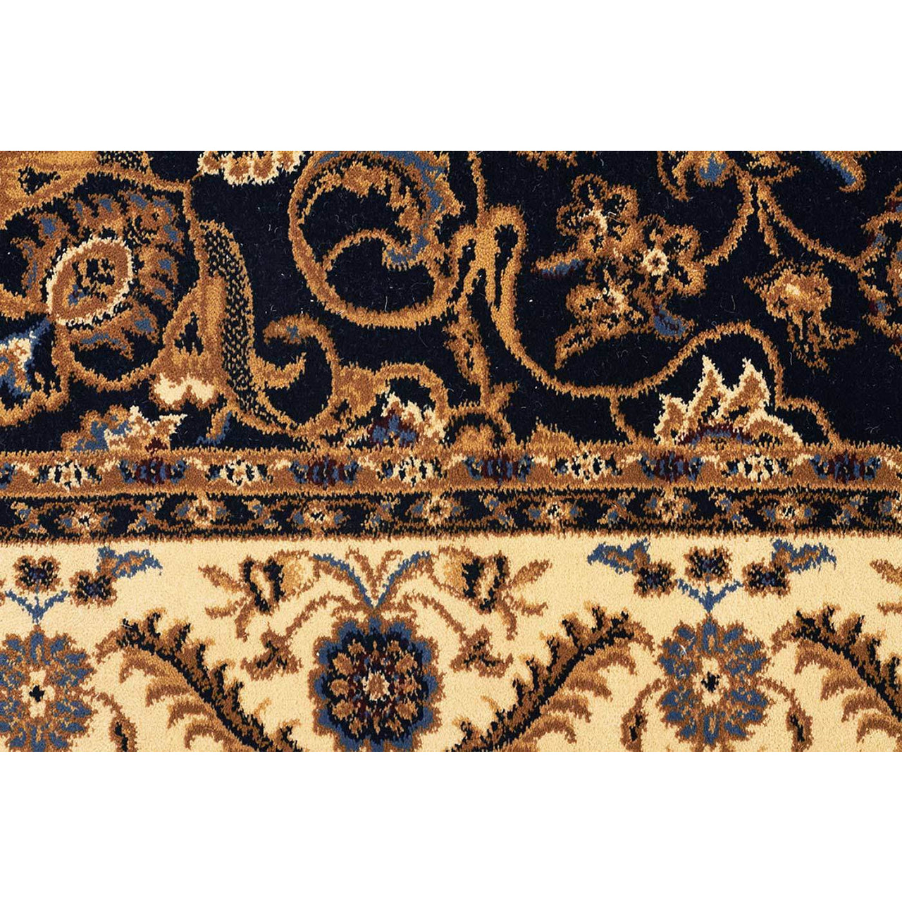 Charook 2375 Blue Traditional Pattern Ivory Border Rug - Rugs Of Beauty - 4