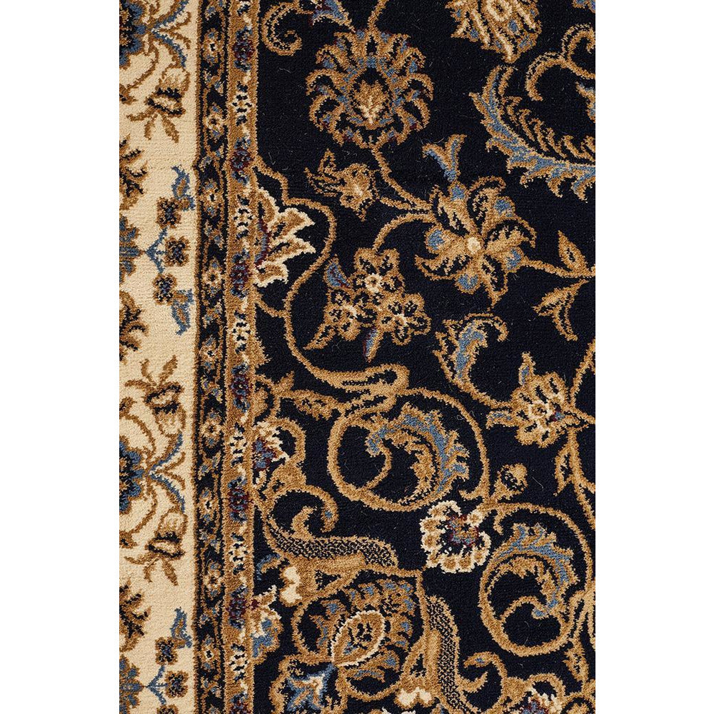 Charook 2375 Blue Traditional Pattern Ivory Border Rug - Rugs Of Beauty - 8