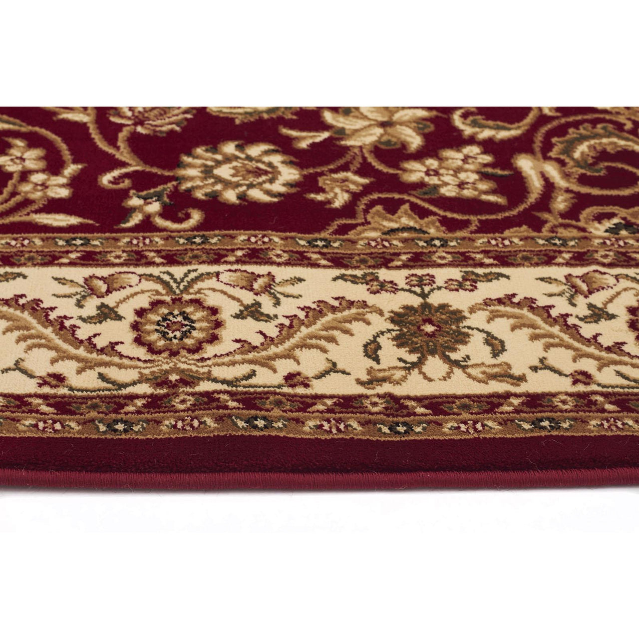 Charook 2375 Red Traditional Pattern Ivory Border Runner Rug - Rugs Of Beauty - 3