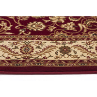 Charook 2375 Red Traditional Pattern Ivory Border Runner Rug - Rugs Of Beauty - 3