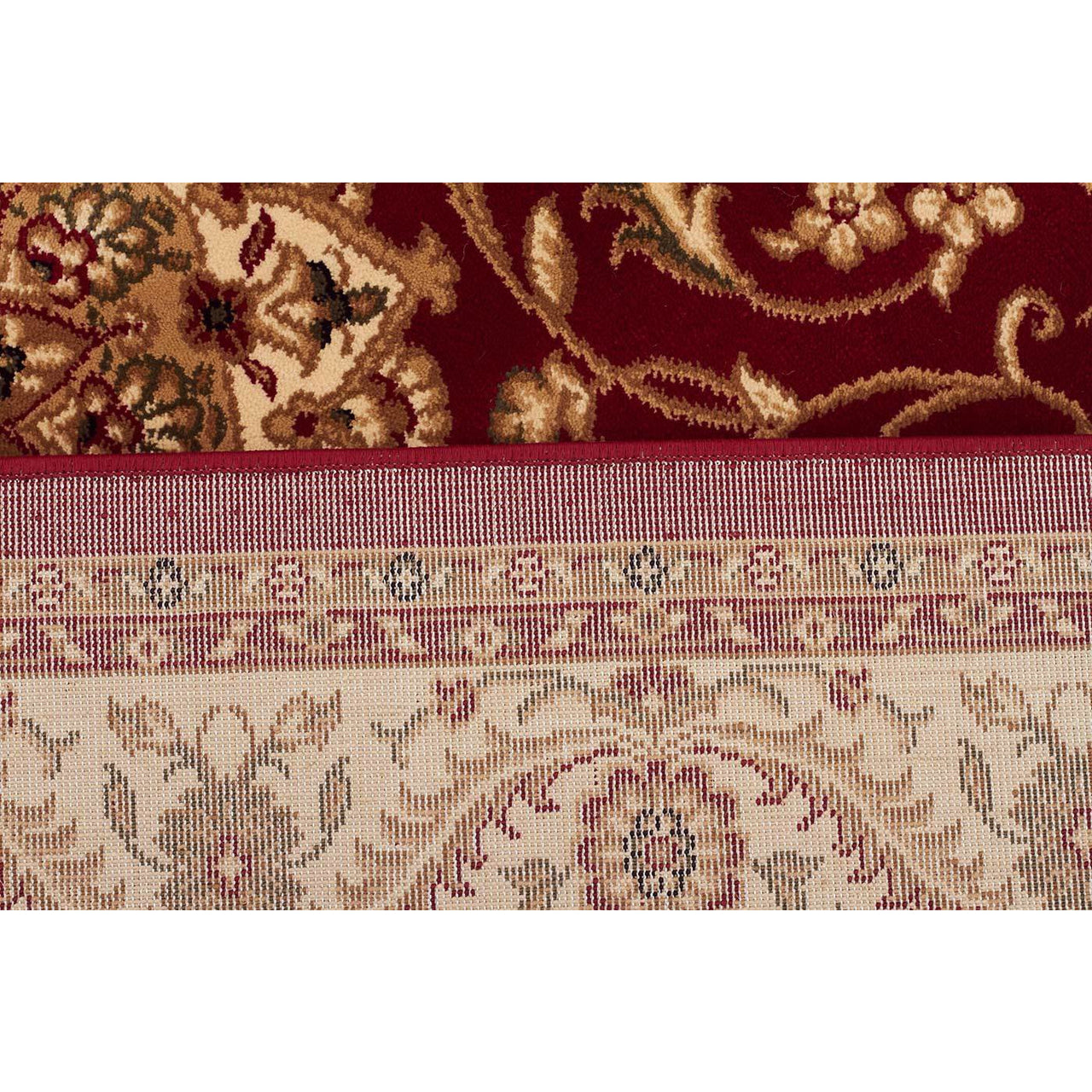Charook 2375 Red Traditional Pattern Ivory Border Runner Rug - Rugs Of Beauty - 5
