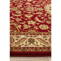 Charook 2375 Red Traditional Pattern Ivory Border Rug - Rugs Of Beauty - 5