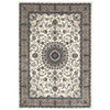 Charook 2375 White Traditional Pattern Beige Border Rug - Rugs Of Beauty - 1
