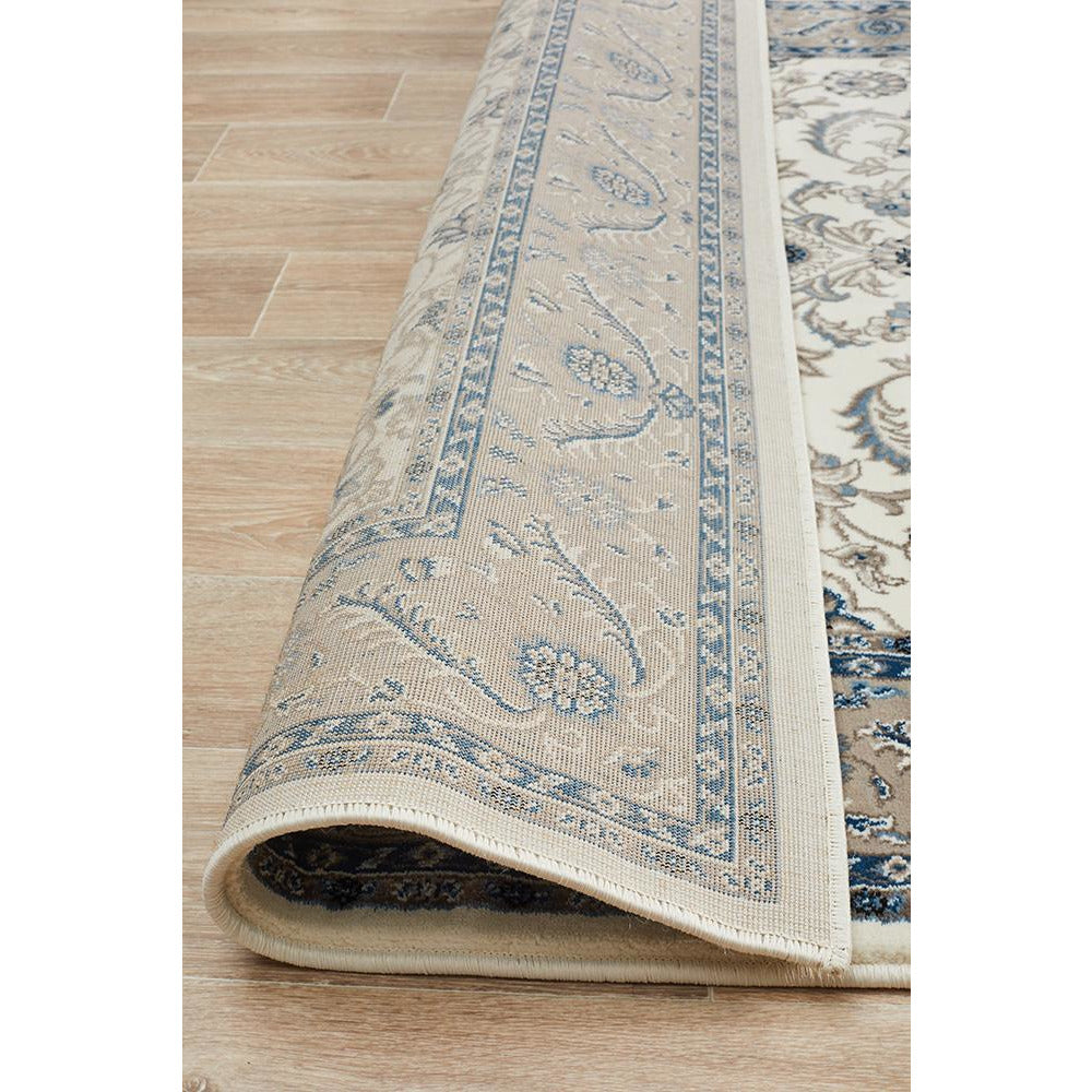 Charook 2375 White Traditional Pattern Beige Border Rug - Rugs Of Beauty - 7
