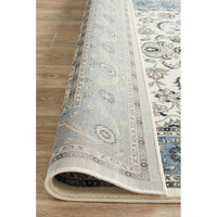 Charook 2375 White Traditional Pattern Blue Border Rug - Rugs Of Beauty - 7
