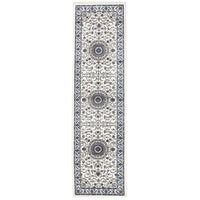 Charook 2375 White Traditional Pattern White Border Runner Rug - Rugs Of Beauty - 1
