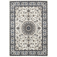 Charook 2375 White Traditional Pattern White Border Rug - Rugs Of Beauty - 1