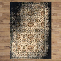 Kota 1422 Black Brown Transitional Patterned Rug - Rugs Of Beauty - 3