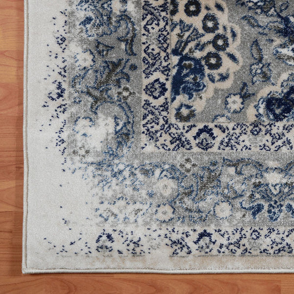 Kota 1422 Grey Blue Beige Transitional Patterned Rug - Rugs Of Beauty - 6