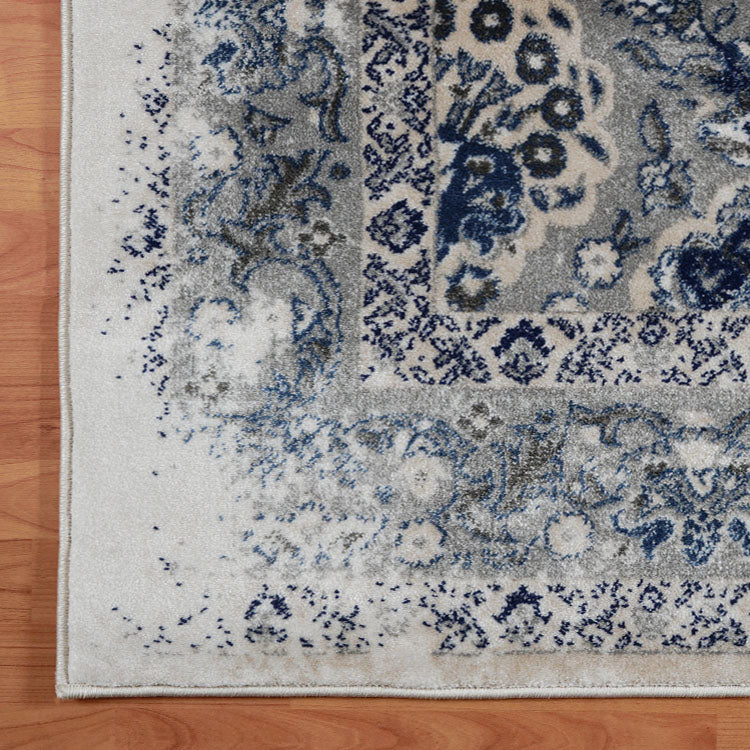 Kota 1422 Grey Blue Beige Transitional Patterned Rug - Rugs Of Beauty - 6