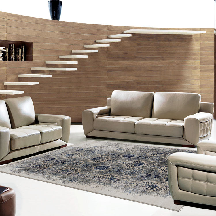 Kota 1422 Grey Blue Beige Transitional Patterned Rug - Rugs Of Beauty - 2