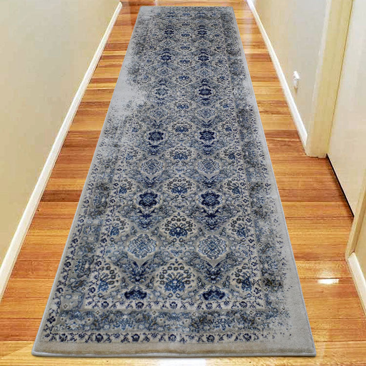 Kota 1422 Grey Blue Beige Transitional Patterned Rug - Rugs Of Beauty - 7